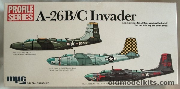 MPC 1/72 A-26 Invader B or C Profile Series - USAF Korean War / 452 BG WWII / 'Monie' USAF Korean War, 2-2003-200 plastic model kit